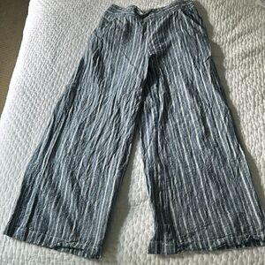 Blue/white striped linen pants - Max Studio -size small